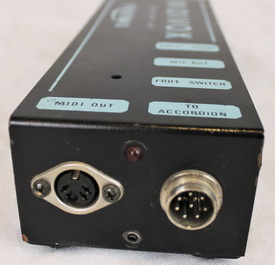 EXCELSIOR MIDIVOX Akkordeon Netzteilkabel Netzteilanschluß MIDI Akkordeonkabel Stecker PIN Accordion Power Supply Connector Plug