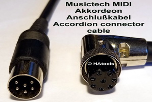 Musictech MIDI Accordion Connector Cable Power Supply Akkordeon Kabel Netzteil
